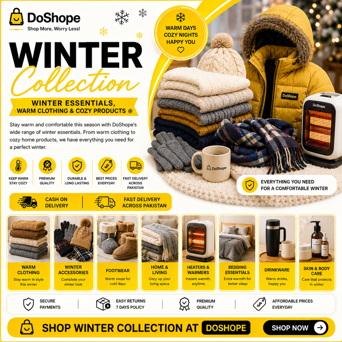 Winter Collection | Winter Essentials, Warm Clothing & Cozy Products