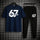 Men Printed 2-Piece Track Suit Blue Black
