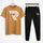 Men R-Logo Cotton Track Suit Brown Black Slim Fit
