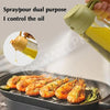 450mL 2-in-1 Glass Oil Sprayer Bottle with Pour Spout & Handle – Refillable Cooking Oil Dispenser