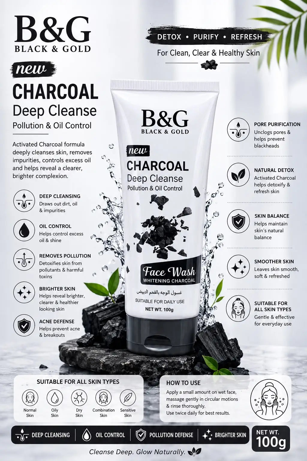 B&G Whitening Facewash 100ml