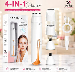 Rechargeable Women's Eyebrows & Facial Hair Trimmer
