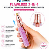 Rechargeable Women's Eyebrows & Facial Hair Trimmer