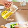 450mL 2-in-1 Glass Oil Sprayer Bottle with Pour Spout & Handle – Refillable Cooking Oil Dispenser