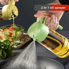 450mL 2-in-1 Glass Oil Sprayer Bottle with Pour Spout & Handle – Refillable Cooking Oil Dispenser