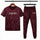 Men Maroon Marble Print Track Suit AMIRT