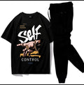 2 Pcs Men's Jersey Printed Track Suit