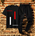 2 Pcs Men's Jersey Printed Track Suit