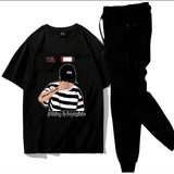 2 Pcs Men's Jersey Printed Track Suit