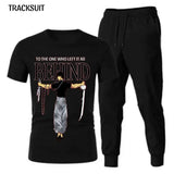 2 Pcs Men's Jersey Printed Track Suit