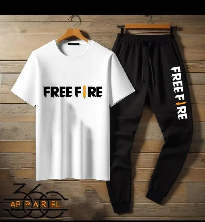 2 Pcs Men's Jersey Printed Track Suit