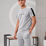 2 Pcs Men's Polyester Freedom Printed Track Suit