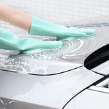 Silicone Washing Gloves – High Quality Reusable Dishwashing & Cleaning Scrubber Gloves for Kitchen & Bathroom