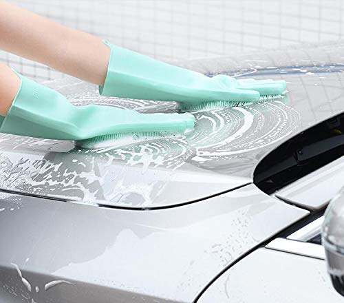 Silicone Washing Gloves – High Quality Reusable Dishwashing & Cleaning Scrubber Gloves for Kitchen & Bathroom
