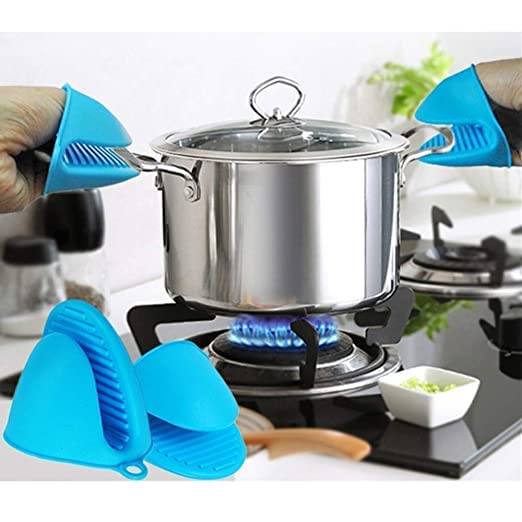 Silicone Pot Holder – Heat Resistant Non-Slip Hot Pot & Pan Grip for Kitchen Cooking & Baking
