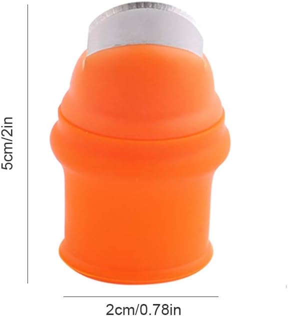 Orange Silicone Thumb Cutter – Finger Knife for Vegetable Harvesting, Fruit Picking & Gardening