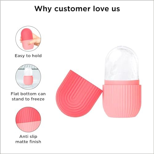 Silicone Face Ice Roller – Reusable Facial Ice Massage Roller for Skin Care, Puffiness & Cooling Therapy