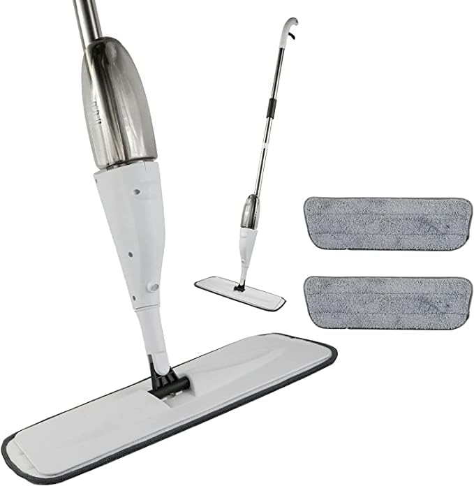 Water Spray Mop – Refillable Spray Floor Mop with Microfiber Pad for Wet & Dry Cleaning