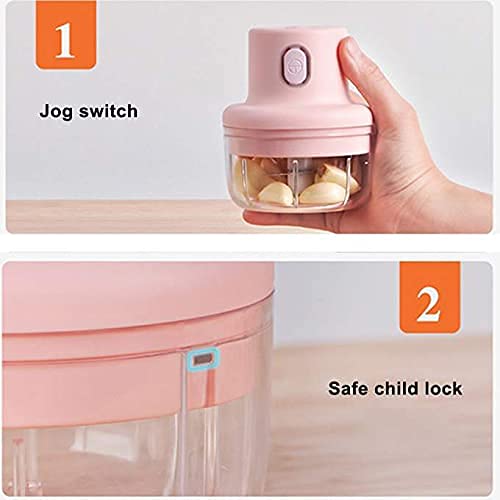 250ML USB Rechargeable Mini Electric Grinder & Food Chopper – Portable Garlic, Onion, Vegetable & Nut Chopper