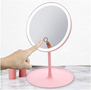 Rechargeable LED Makeup Mirror – Portable Vanity Mirror with Touch Control, Adjustable Brightness & USB Charging