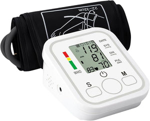 Digital Blood Pressure Monitor – Fully Automatic Upper Arm BP Machine with Heart Rate Monitor & Large LCD Display