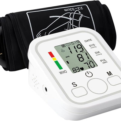 Digital Blood Pressure Monitor – Fully Automatic Upper Arm BP Machine with Heart Rate Monitor & Large LCD Display
