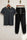 Men Printed Track Suit Set MILANO Polyester Black