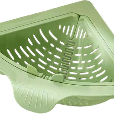 Magnetic Corner Sink Drain Basket – Kitchen Sink Strainer Basket for Food Scraps, Sponge & Sink Organization