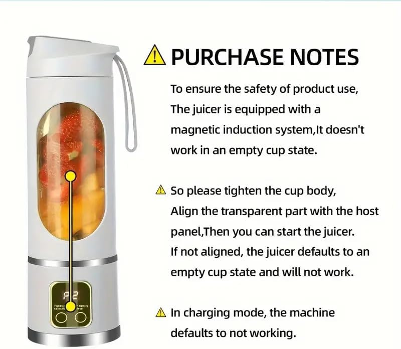 Portable Blender 450ml – 12-Blade USB-C Rechargeable Mini Juicer for Smoothies, Shakes & Protein Drinks