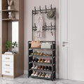 Attachable Coat Hanger with Shoes Rack – Multi-Functional Entryway Clothes & Shoe Storage Organizer