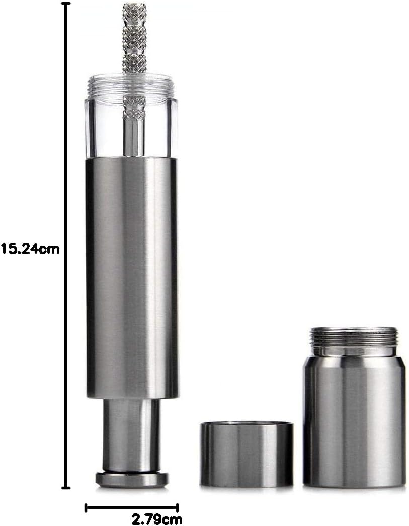 Stainless Steel One-Hand Salt & Pepper Grinder – Masala Hammer Spice Grinder for Black Pepper, Salt & Seasonings