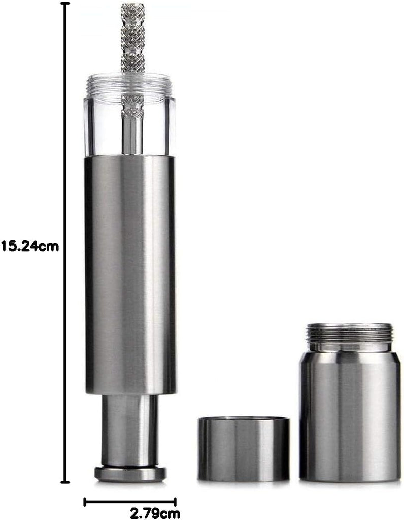 Stainless Steel One-Hand Salt & Pepper Grinder – Masala Hammer Spice Grinder for Black Pepper, Salt & Seasonings