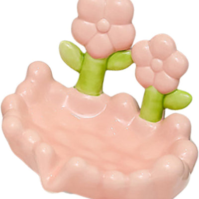 Flower Soap Dish – Self-Draining Leaf Soap Holder with Suction Cup for Bathroom & Kitchen Sink