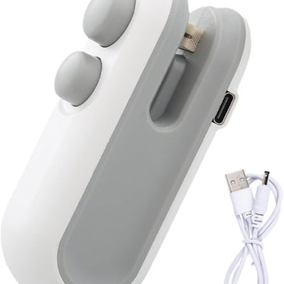 Rechargeable Mini Pocket Bag Sealer – USB Rechargeable Portable Heat Sealing Machine for Snack & Food Storage Bags (With Box Packing)