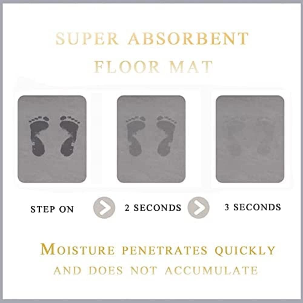 Square Home Mat 2mm – Non-Slip Floor Mat for Kitchen, Bathroom, Entrance & Bedroom (15 × 22.5 Inches)