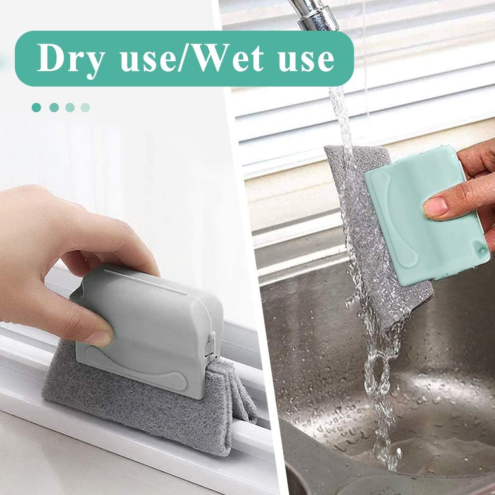 Window Cleaning Brush – Multi-Function Window Track & Groove Cleaning Brush for Sliding Windows, Doors & Window Rails