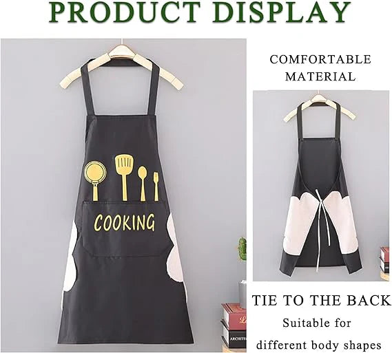 Unisex Sleeveless Waterproof Apron – Oilproof Easy Wipe Kitchen Apron for Cooking, Cleaning & Household Tasks
