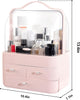 Acrylic Double-Sided Cosmetic Organizer – Transparent Makeup Storage Box for Lipstick, Skincare & Beauty Essentials