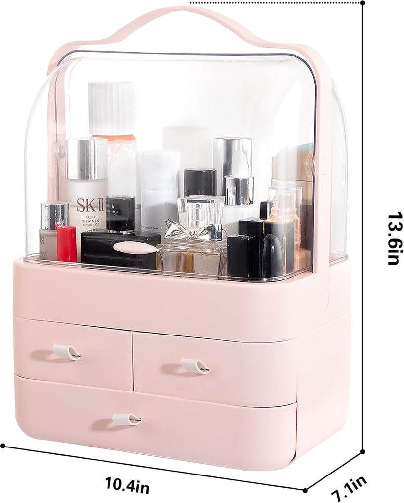 Acrylic Double-Sided Cosmetic Organizer – Transparent Makeup Storage Box for Lipstick, Skincare & Beauty Essentials