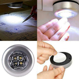 Mini Wireless 3 LED Push Touch Wall Light – Battery Powered Stick-On Tap Light for Cabinet, Closet, Staircase & Kitchen