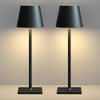 Luxury Metal Rechargeable Tap Lamp – Cordless LED Table Lamp with Touch Control, 3 Color Dimmable Light & USB Charging