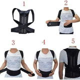Back Posture Corrector Belt with Metal Support Rods – Adjustable Back & Shoulder Support Brace for Men & Women