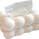 Bubble Bow Tissue Box – Decorative Tissue Holder Cover for Living Room, Bedroom, Bathroom & Office