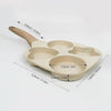 4-Hole Non-Stick Egg Frying Pan – 4 Section Omelet & Egg Skillet with Handle for Gas & Induction Stove