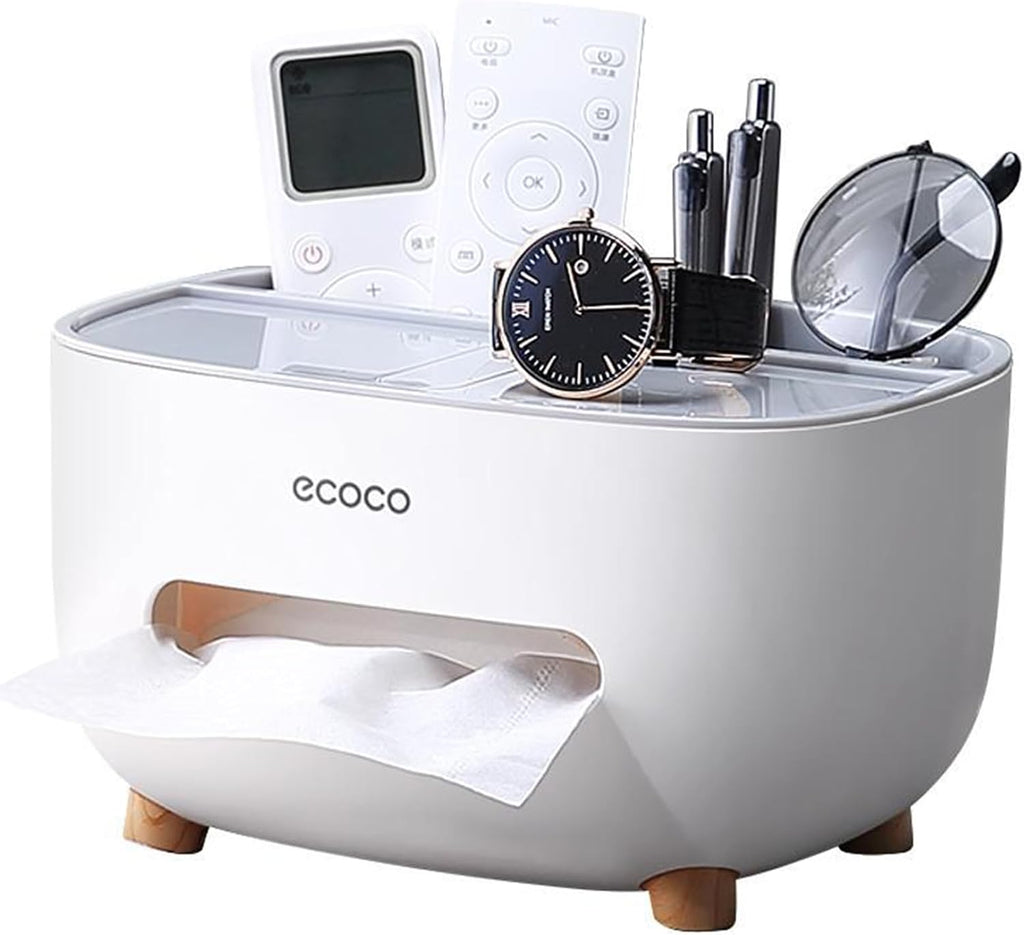 Ecoco Tissue Box – Stylish Desktop Tissue Holder & Organizer for Bathroom, Bedroom, Kitchen & Office