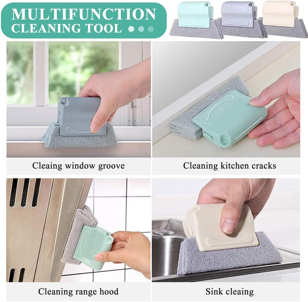 Window Cleaning Brush – Multi-Function Window Track & Groove Cleaning Brush for Sliding Windows, Doors & Window Rails