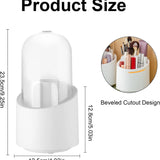 Covered Rotating Toothbrush Holder – 360° Dustproof Bathroom Organizer with Storage Compartments