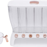 6 Portion 10KG Cereal Dispenser – Large Capacity Dry Food Storage Container with Portion Control