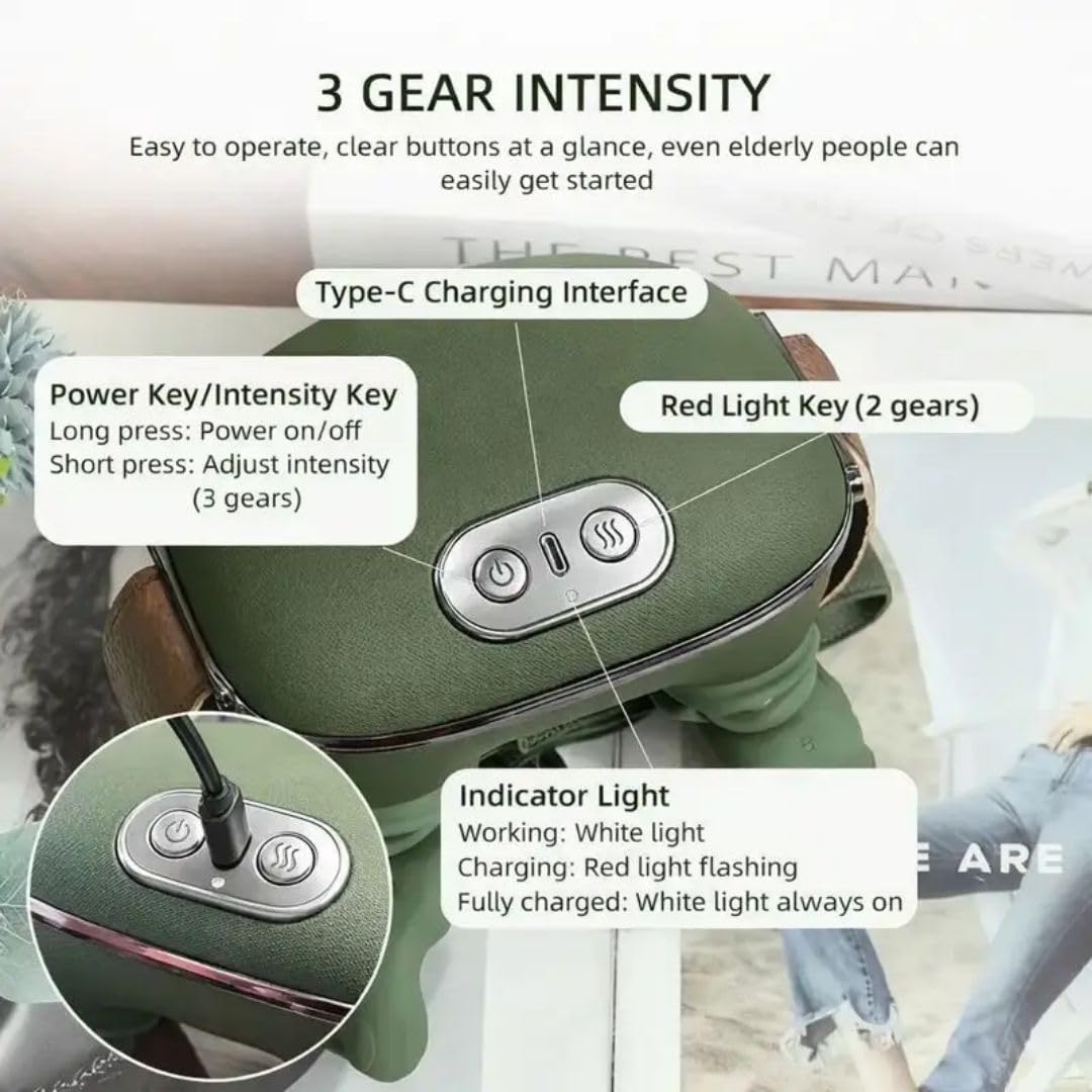 Rechargeable Neck & Shoulder Massager with Heat – 4D Kneading Massage Pillow