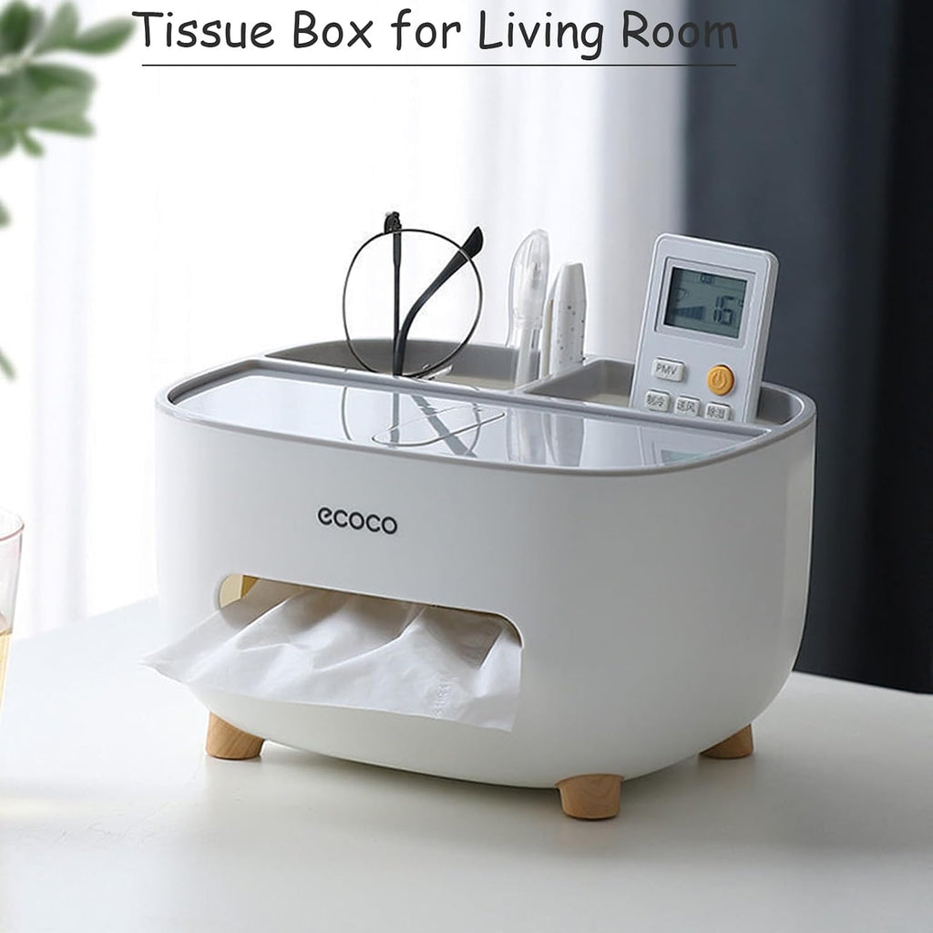 Ecoco Tissue Box – Stylish Desktop Tissue Holder & Organizer for Bathroom, Bedroom, Kitchen & Office